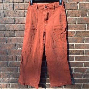 Orange universal thread jeans